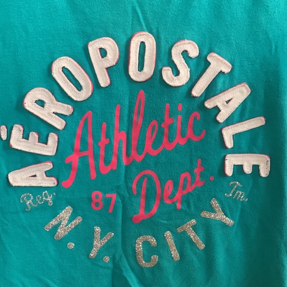Blue XS Aeropostale Fitted Tee Shirt - Picture 5 of 5